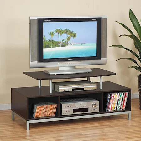 Television Stand w/ 3 Open Compartments